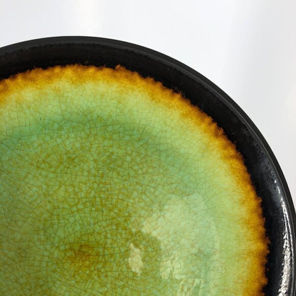 2 x Over and Back Metropolitan Stoneware Crackle Blue Green Brown Plates - Picture 9 of 16